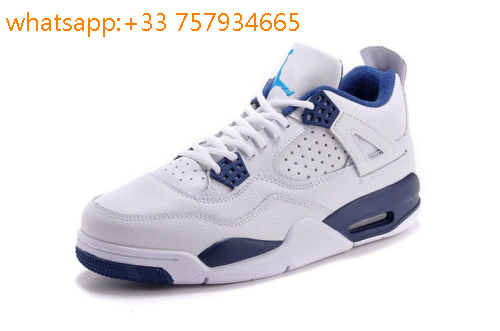 jordan retro 4 blanche et bleu